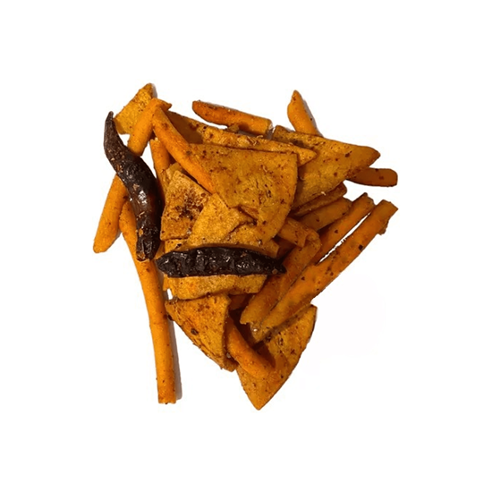 Imagen de Botana azteca (churritos, totopos y chile de árbol) a granel