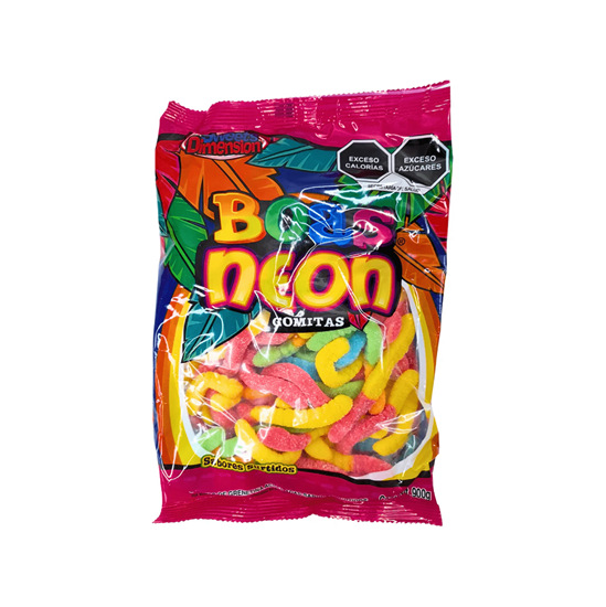 Imagen de Gomitas de serpientes sabores frutales surtidos Sweets Dimension Boas Neón 900g
