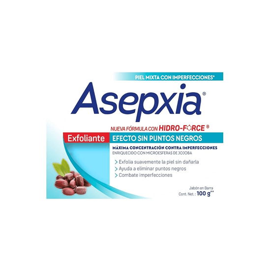 Imagen de Jabón Exfoliante efecto sin puntos negros Asepxia 100 g