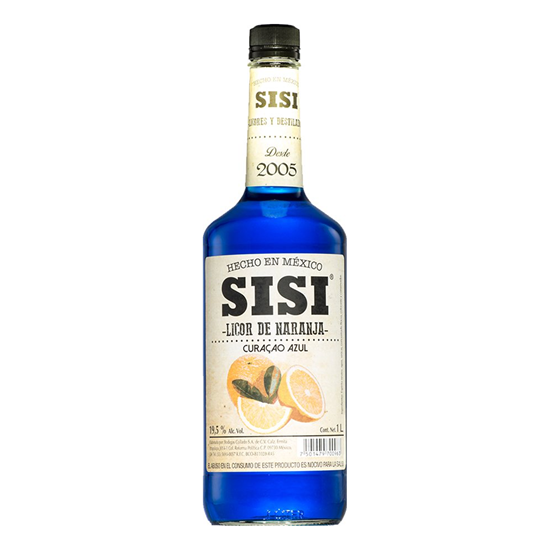 Imagen de Licor de naranja curaçao azul SISI 1L