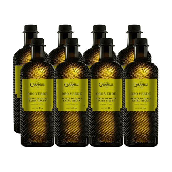 Imagen de Aceite de oliva extra virgen extracción en frío Carapelli caja con 8 pzas de 1L c/u