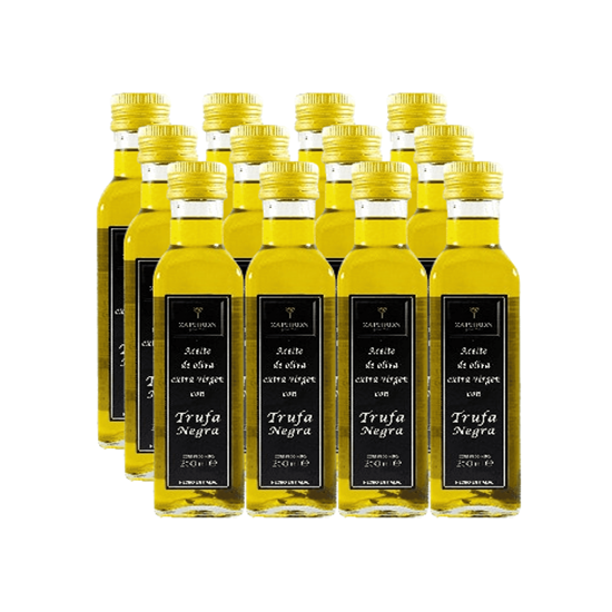 Imagen de Aceite de oliva extra virgen con trufa negra Zaphron Gourmet caja con 12 pzas de 250ml c/u