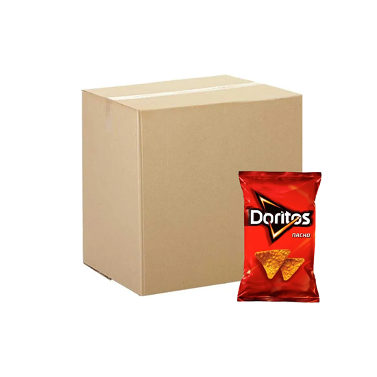 Imagen de Botana de maíz con queso y sabor chile Sabritas Doritos Nacho caja con 60 pzas de 38g c/u (2.28kg)