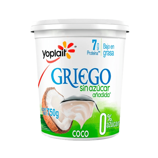 Imagen de Yoghurt sabor coco Yoplait Griego sin azúcar añadida 750g