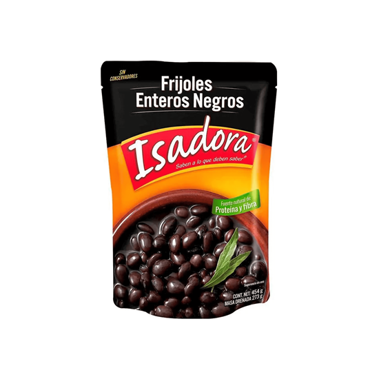 Imagen de Frijoles enteros negros Isadora en bolsa 454g