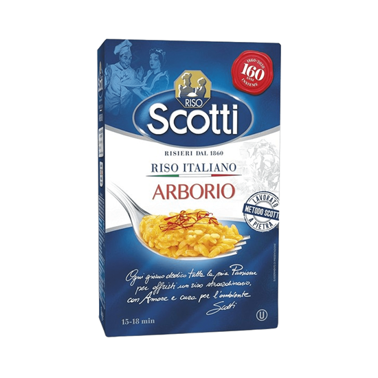 Imagen de Arroz arborio italiano para risotto Riso Scotti 1kg