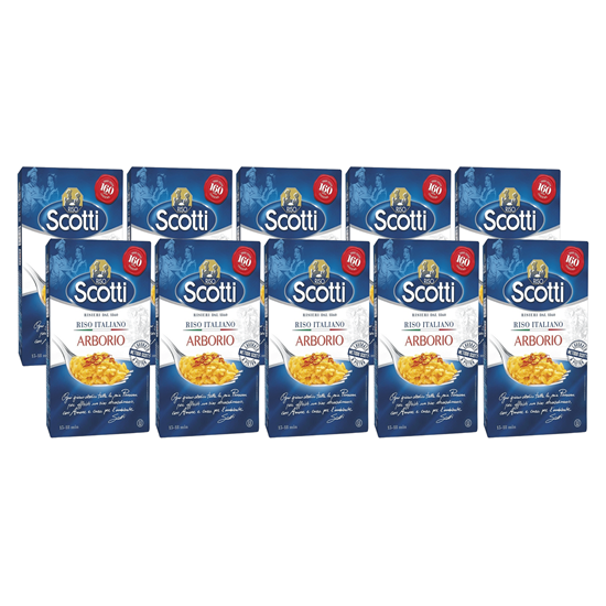Imagen de Arroz arborio italiano para risotto Riso Scotti caja con 10 pzas de 1kg c/u