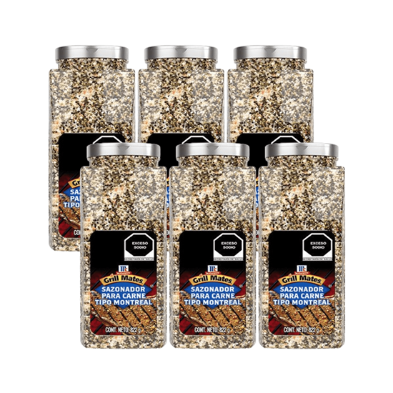 Imagen de Sazonador en polvo para carne tipo Montreal McCormick Grill Mates caja con 6 pzas de 822g c/u