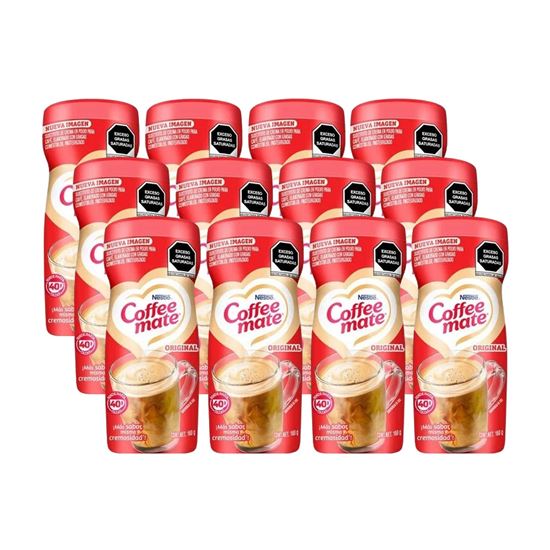 Imagen de Sustituto de crema en polvo para café Nestlé Coffee Mate Original caja con 12 pzas de 400g c/u