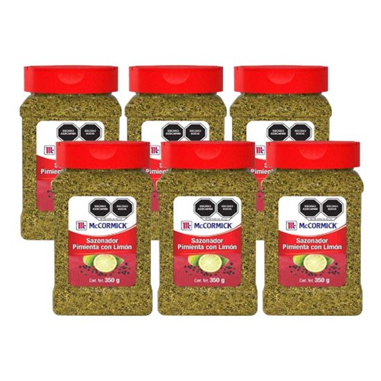 Imagen de Sazonador en polvo sabor pimienta con limón McCormick caja con 6 pzas de 350g c/u