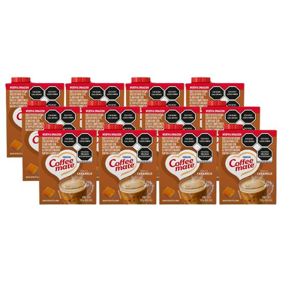 Imagen de Sustituto de crema líquido para café sabor caramelo Nestlé Coffee Mate caja con 12 pzas de 530g c/u