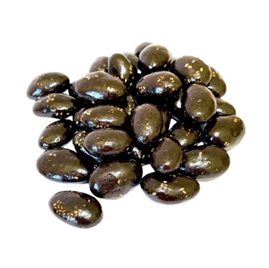 Imagen de Almendra con chía cubierta con chocolate amargo sin azúcar a granel