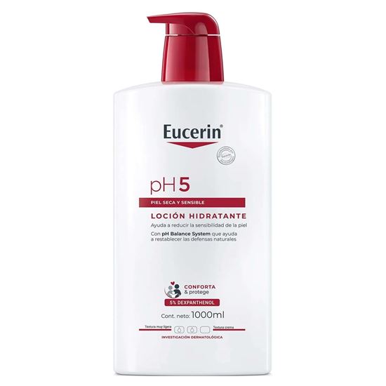 Imagen de Loción hidratante para piel seca y sensible 5% Dexpantenol Eucerin pH5 1000ml