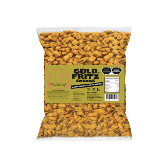 Imagen de Maíz sabor queso y habanero Gold Fritz Snacks 500g