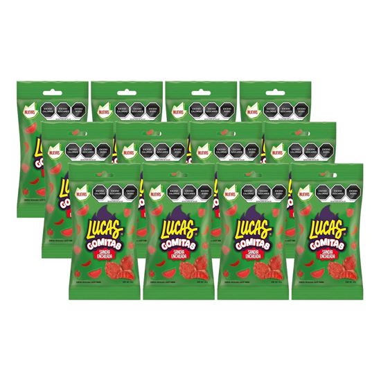 Imagen de Lucas Gomitas Sandía Enchilada caja con 12 piezas de 130g c/u (1.56kg)