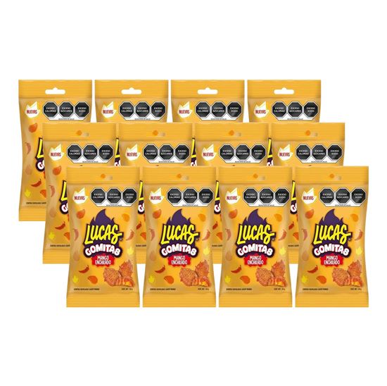 Imagen de Lucas Gomitas Mango Enchilado caja con 12 piezas de 130g c/u (1.56kg)