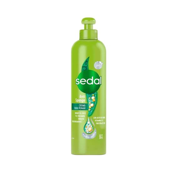 Imagen de Crema para peinar con óleo de jojobas + vitamina E + proteina de Seda Sedal anti sponge 300ml