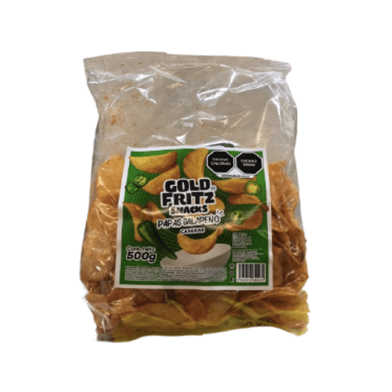 Imagen de Papas jalapeño caseras Gold Fritz Snacks 500g