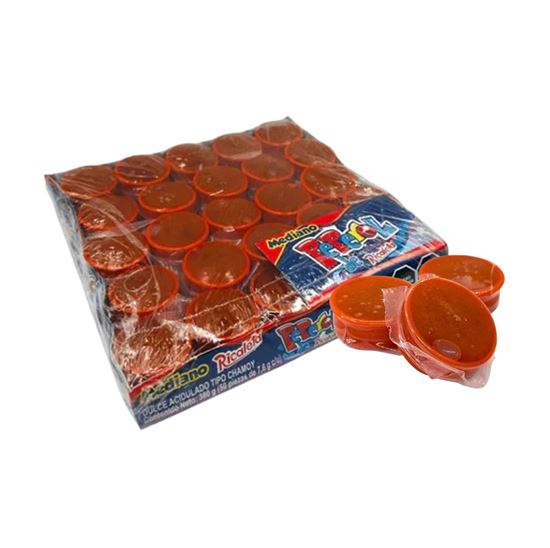 Imagen de Dulce de tamarindo con chile Peperol de Ricaleta ollita mediana 50 pzas de 7.6g c/u (380g)