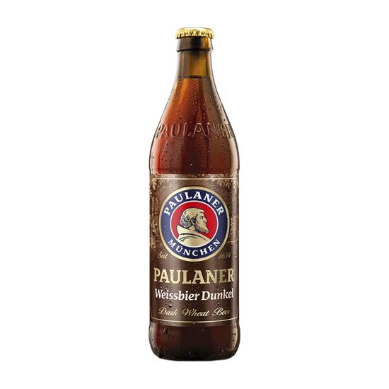 Imagen de Cerveza artesanal alemana ámbar oscura Weissbier Dunkel Paulaner 500ml