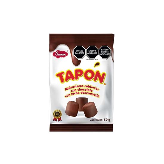 Imagen de Malvaviscos cubiertos con chocolate con leche Bremen Tapón 50g