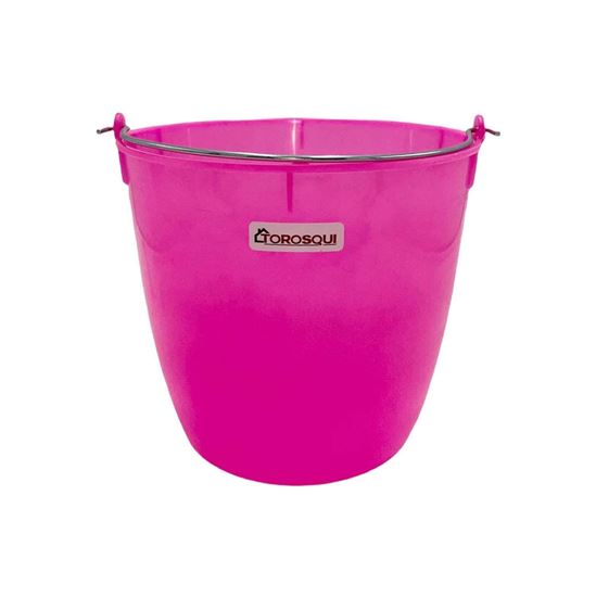 Imagen de Cubeta plástica cilíndrica flexible con asa metálica Torosqui #14 10L