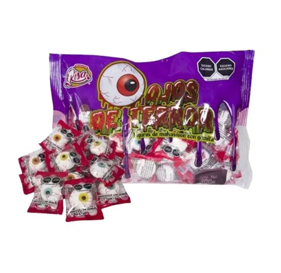 Imagen de Malvavisco con gomita con forma de ojo Productos Risa Ojos de Terror bolsa 300g