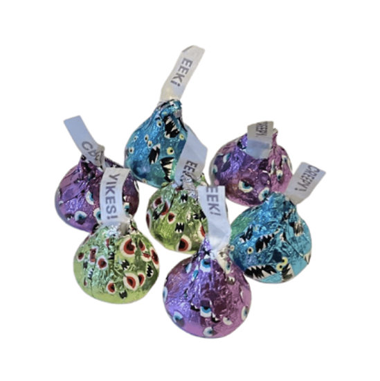 Imagen de Chocolate con leche Hershey's Kisses Monster edición especial Halloween a granel