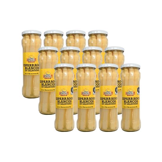 Imagen de Espárragos blancos en salmuera San Miguel caja con 12 pzas de 330g c/u