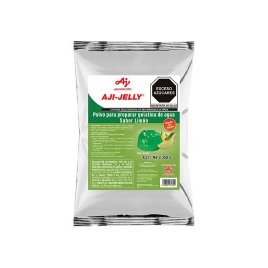 Imagen de Polvo para preparar gelatina de agua sabor limón Ajinomoto Aji-Jelly 350g (rinde 10L)