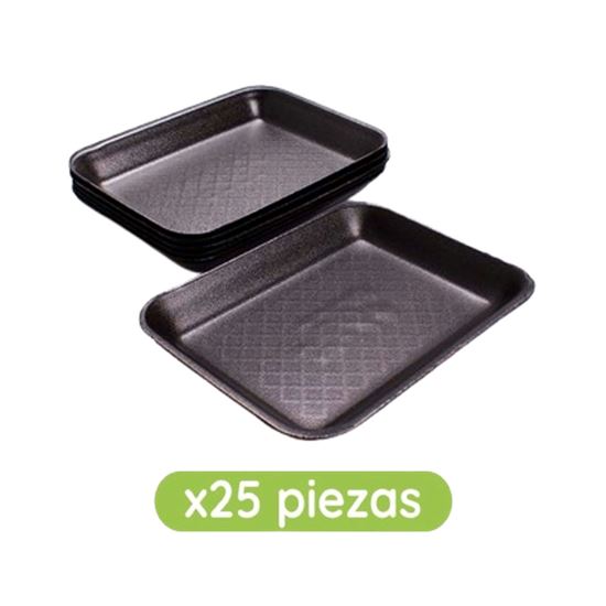 Imagen de Charola de unicel negra #855 Urpri paquete con 25 pzas