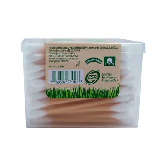 Imagen de Multiaplicadores hisopos de algodón (cotonetes) biodegradables Jaloma Kiuts en caja 200 pzas