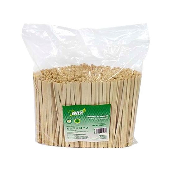 Imagen de Agitador de madera compostable para bebidas 18cm Bio Inix 1,000 pzas