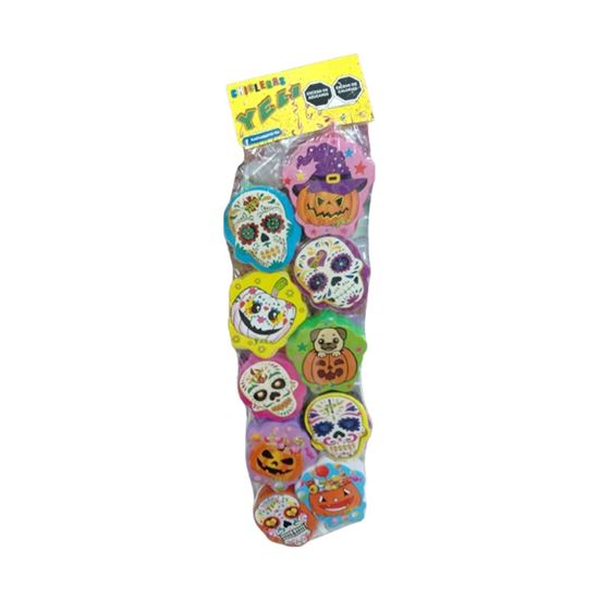Imagen de Chiclera en forma de calaveras día de muertos Chicleras Yeli 10 pzas