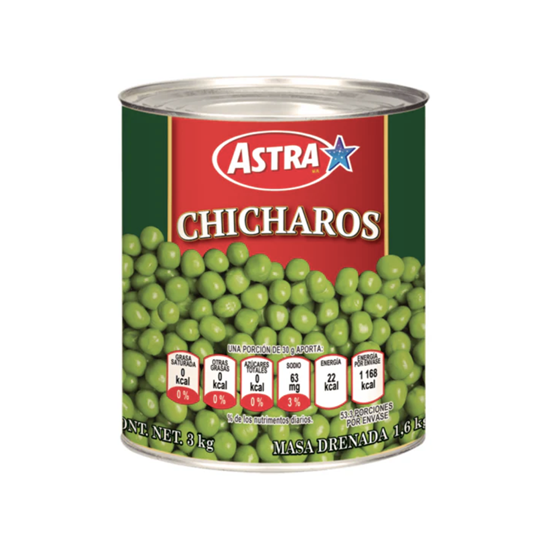 Imagen de Chícharos Astra en lata 3kg