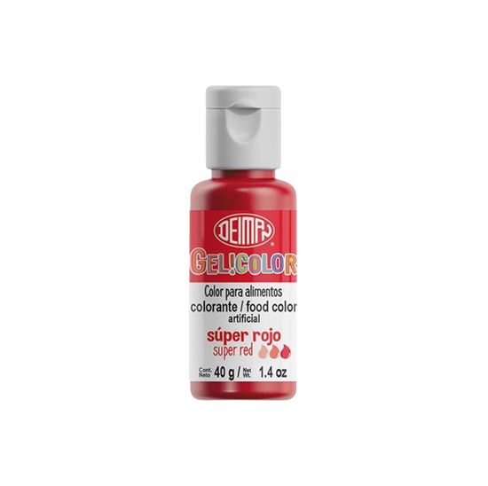 Imagen de Colorante artificial en gel súper rojo Deiman Gelicolor 40g