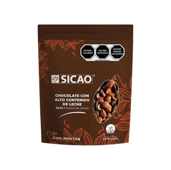 Imagen de Wafers/botones de chocolate con leche 28.5% cacao Sicao 1kg