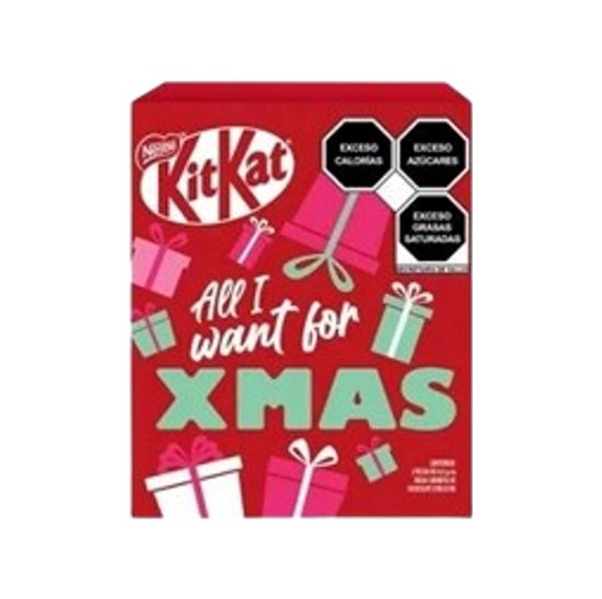 Imagen de Oblea cubierta de chocolate con leche Nestlé KitKat "All I want for Xmas" 2 pzas de 41.5g c/u (83g)