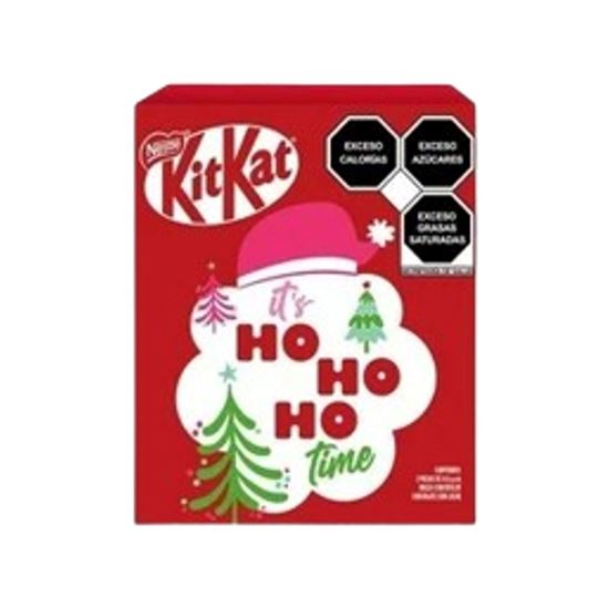 Imagen de Oblea cubierta de chocolate con leche Nestlé KitKat "It’s Ho Ho Ho Time” 2 pzas de 41.5g c/u (83g)