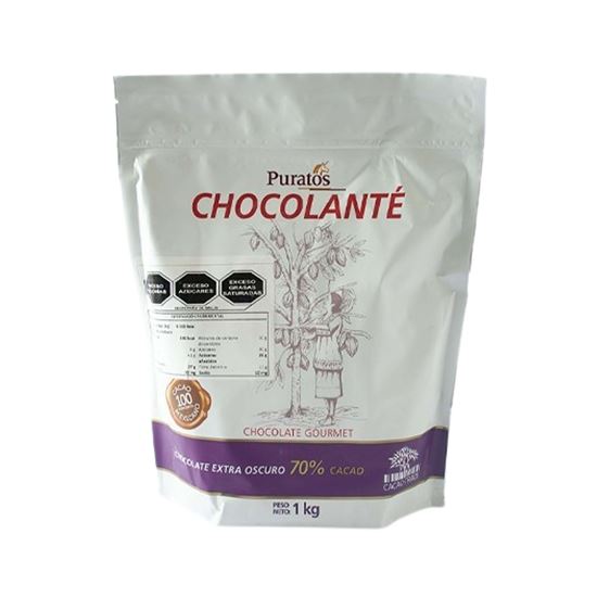 Imagen de Wafers/botones de chocolate gourmet mexicano extra oscuro 70% cacao Puratos Chocolanté 1kg