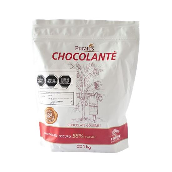 Imagen de Wafers/botones de chocolate gourmet mexicano oscuro 58% cacao Puratos Chocolanté 1kg