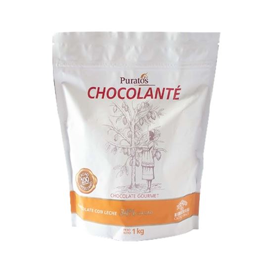 Imagen de Wafers/botones de chocolate gourmet mexicano con leche 34% cacao Puratos Chocolanté 1kg