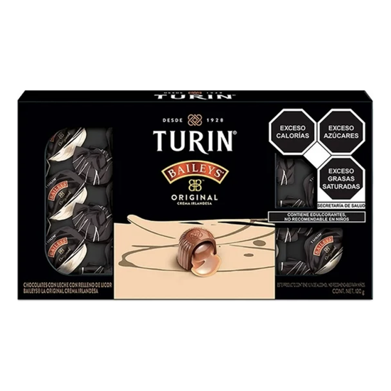 Imagen de Chocolate con leche relleno con licor crema irlandesa Baileys Original Turín estuche 120g