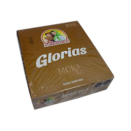 Imagen de Dulce de leche sabor moka Glorias Las Sevillanas caja con 20 pzas (400g)