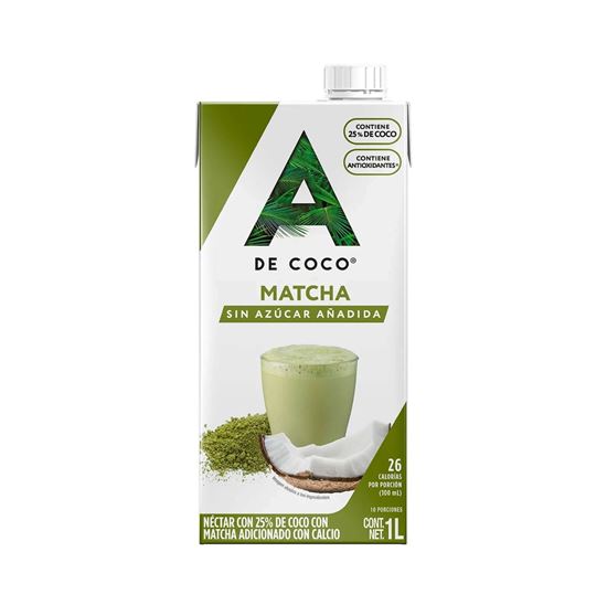 Imagen de Néctar con 25% de coco con matcha A de Coco 1L