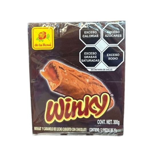 Imagen de Chocolate relleno de caramelo De la Rosa Winky 12 pzas de 25g c/u (300g)