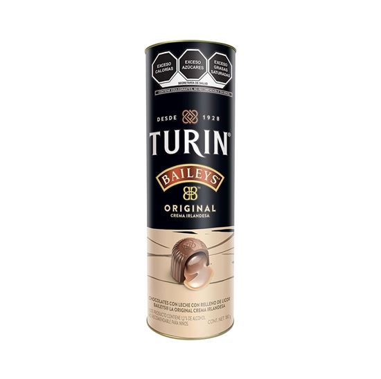 Imagen de Chocolate con leche relleno con licor crema irlandesa Baileys Original Turín tubo 180g