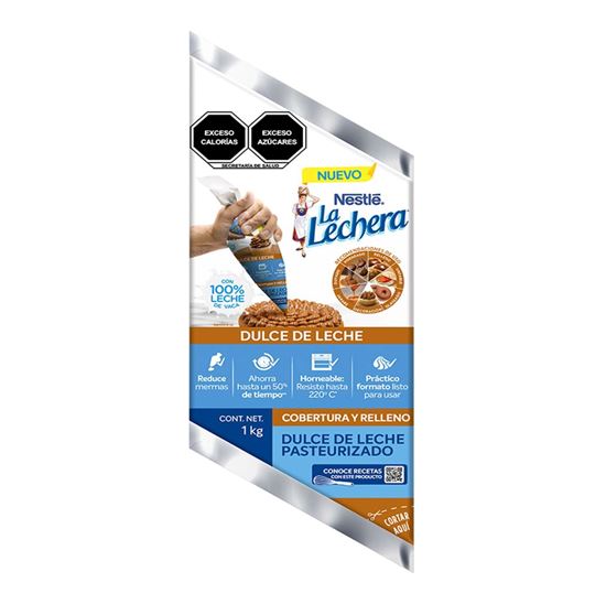 Imagen de Cobertura y relleno dulce de leche horneable Nestlé La Lechera manga de 1kg