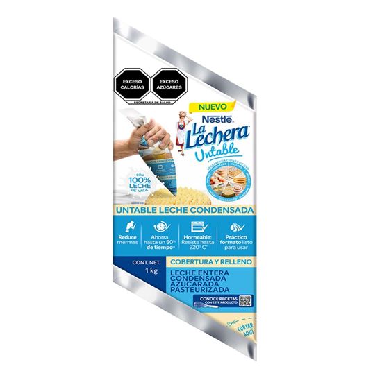 Imagen de Cobertura y relleno leche condensada horneable Nestlé La Lechera Untable manga de 1kg
