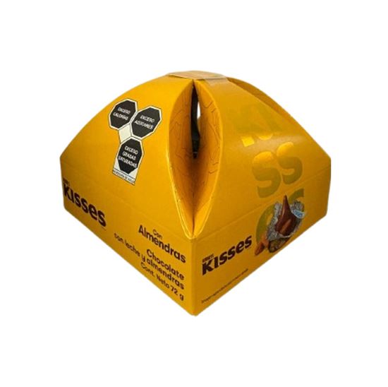 Imagen de Chocolate con leche y almendras Hershey's Kisses caja regalo 72g